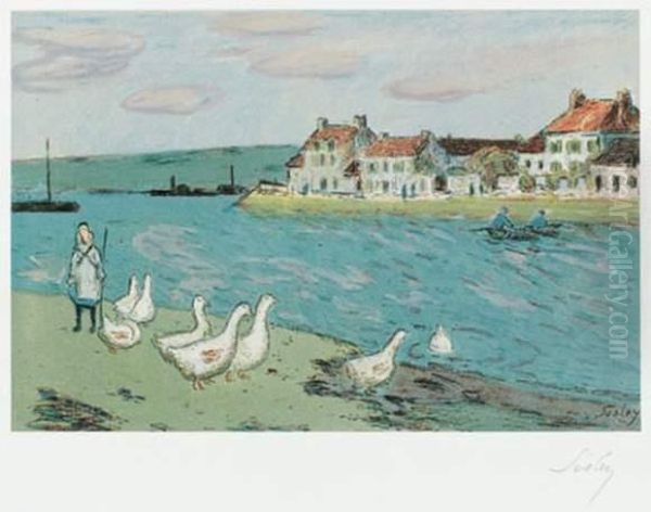 Bords De Riviere, Ou Les Oies - view 1