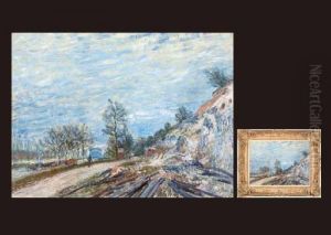 Sur La Route De Moret by Alfred Sisley