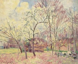 Premier Jour De Printemps A Moret by Alfred Sisley