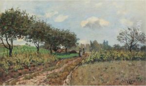Le Chemin Dans La Campagne by Alfred Sisley