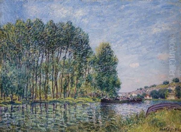Tournant Du Loing A Moret. Printemps - view 1