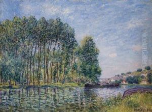 Tournant Du Loing A Moret. Printemps by Alfred Sisley