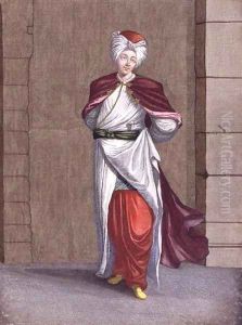 Tchelebi, a young Turkish lord, 18th century by Gerard Jean Baptiste Scotin