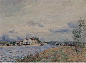 L'embouchure Du Loing A Saint-mammes by Alfred Sisley