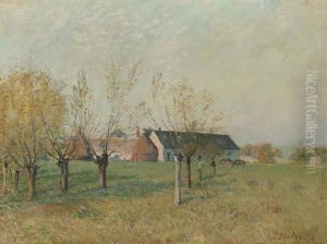 La Ferme Du Trou D'enfer, Matinee D'automne by Alfred Sisley