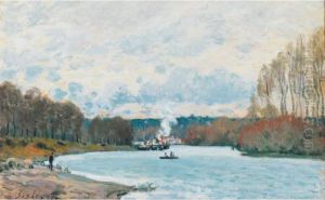 Bords De Seine A Bougival by Alfred Sisley