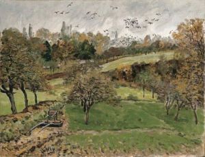 Paysage D'automne A Louveciennes by Alfred Sisley