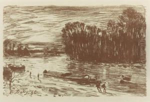 Bords Du Loing, Pres Saint-mammes by Alfred Sisley