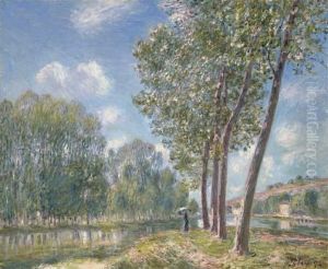 Soleil De Printemps - Le Loing by Alfred Sisley