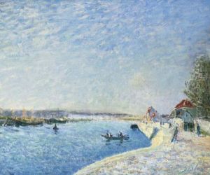 Saint-mammes Et Les Bords Du Loing by Alfred Sisley
