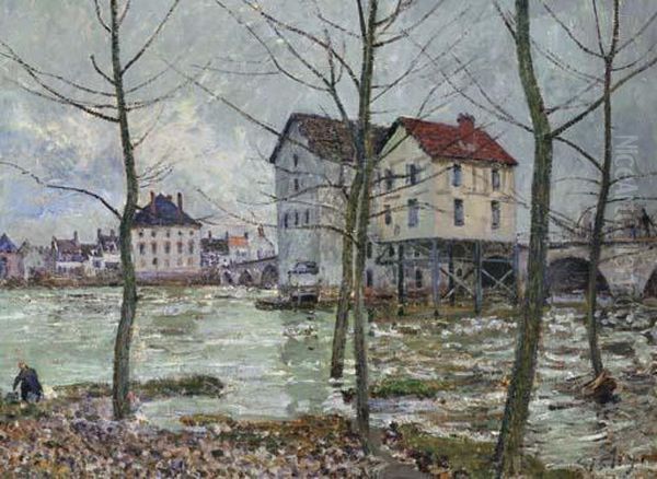 Les Moulins De Moret--hiver - view 1