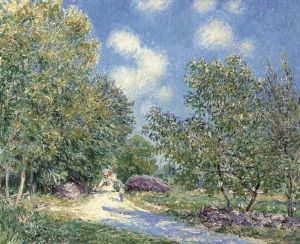 Le Matin. Le Long Du Bois, Au Mois De Juin by Alfred Sisley