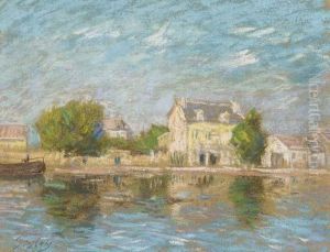 Bords De Seine A Saint Mammes by Alfred Sisley