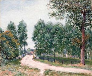 Le Chemin De Saint-mammes--le Matin by Alfred Sisley