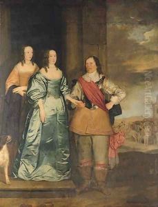 Group portrait of Sir Nicholas Miller (d. 1658), of Oxenhoath, Kent