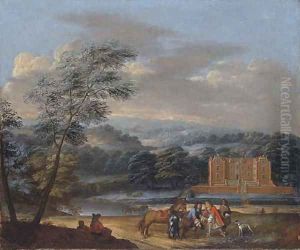 A view of Combwell Priory, Kent by English School
