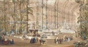 An architectural view of the Tropical Department in the North Wing of the Crystal Palace at Sydenham by English School
