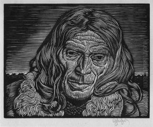 Glowa Gorala (mala) by Wladyslaw Skoczylas