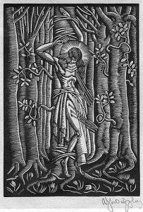 Sw. Sebastian 1915 by Wladyslaw Skoczylas