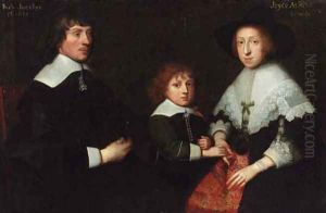 A group portrait of Richard Jocelyn (d.1625) by English School