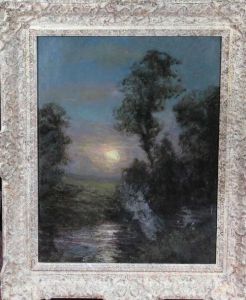Moonrise Over A River