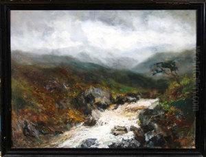 A Misty Moorland River by John Falconar Slater