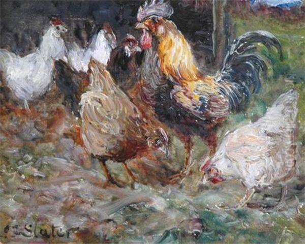 Cockerel &amp; Chicken - view 1