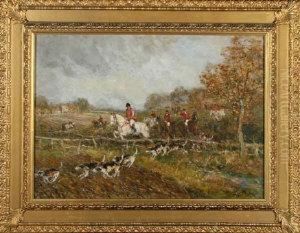 A Fox Hunt In Full Cry by John Falconar Slater