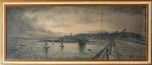 A View Of Tynemouth From The North Pier - Photogravure With Handcolouring by John Falconar Slater