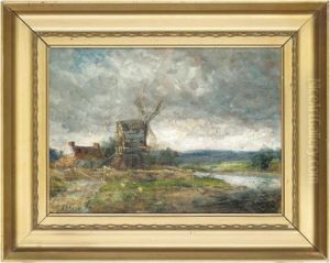 A Windmill Beside The River by John Falconar Slater