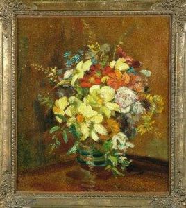 A Flower Arrangement In A Vase by John Falconar Slater