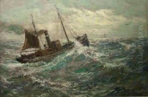 Trawler In Turbulent Seas