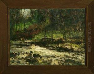 12in. X 16in. The Allen, Allendale Signed; Inscribed On The Stretcher