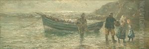 Unloading The Day's Catch by John Falconar Slater