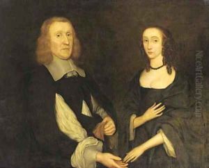 Double portrait of a lady and gentleman by English School