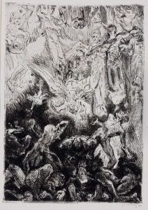 A) Der Kampf Der Engel Mit Den Teufeln by Max Slevogt