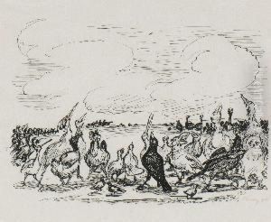 Die Konigswahl Der Vogel. Aus: 7 Kleine Grotesken. 1920 by Max Slevogt