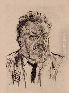 "selbstbildnis" Radierung by Max Slevogt