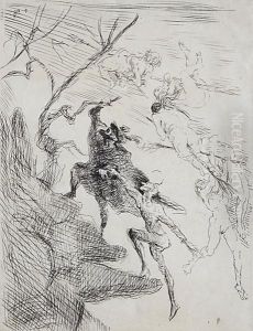 Hexenreigen Auf Besen In Der Walpurgisnacht