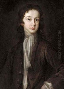 Portrait of a boy, half-length, in a brown jacket and white cravat