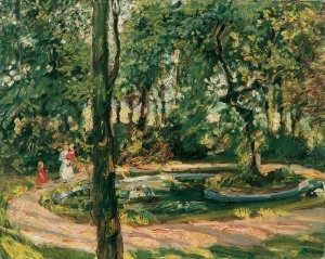 Kinder Am Weiher (garten In Godramstein) by Max Slevogt