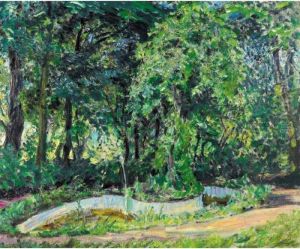 Parklandschaft In Der Pfalz (park Landscape In The Palatinate) by Max Slevogt
