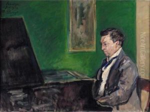 Conrad Ansorge Am Klavier (conrad Ansorge At The Piano) by Max Slevogt