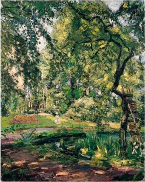 Garten In Godramstein Mit 
Verwachsenem Baum Und Weiher (garden In Godramstein With Overgrown Tree 
And Pond) - view 1