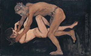Faun I Dziewczyna, Ok. 1905 by Max Slevogt