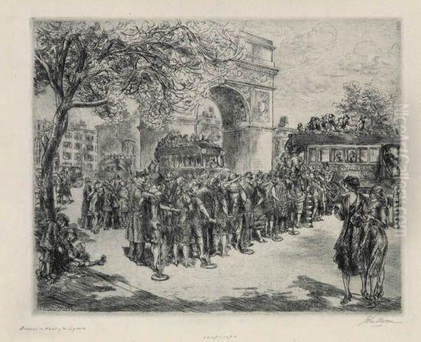 Busses In Washington Square - view 1