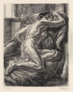 Nude On Draped Couch
