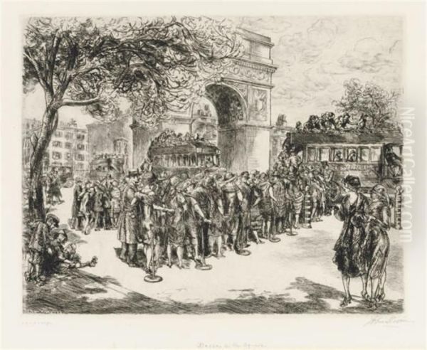 Busses In Washington Square - view 1