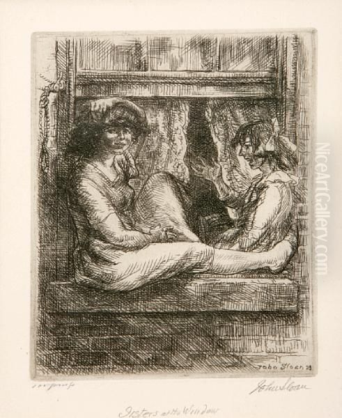 Sisters At The Window - view 1