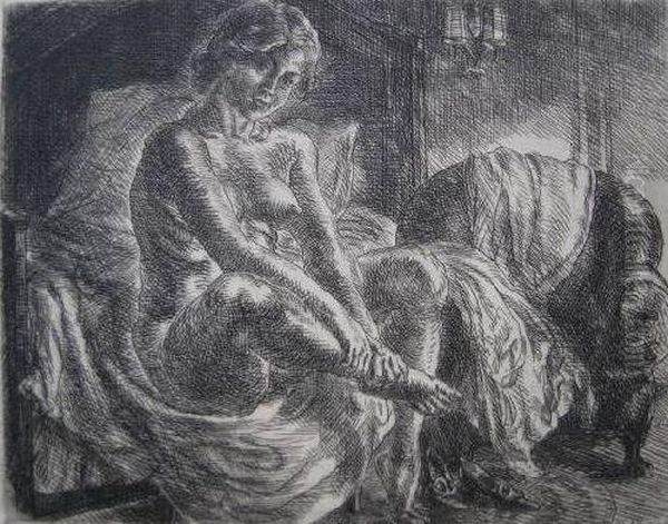 Nude At Bedside - view 1